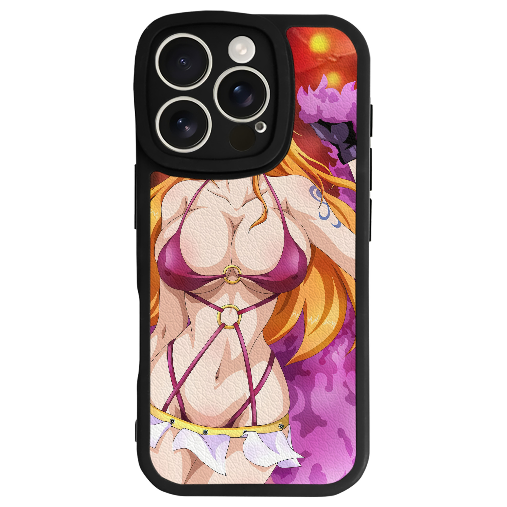 （画像用） ワンピース ONE PIECE 【iPhone 16シリーズ対応】シリコンスマホケース（レザー調） 材質：シリコン